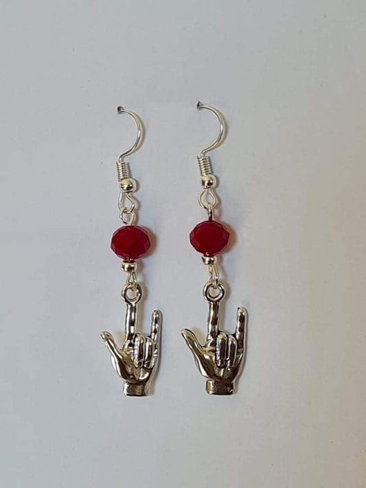 I Love You Bead Earrings - NZSL Shop